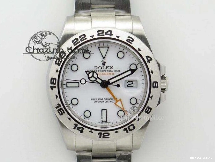 0507 Stylish Explorer II 42mm 226570 Black 904L SS C+F 1:1 Best Edition White Dial on Bracelet VR3285 CHS 1712
